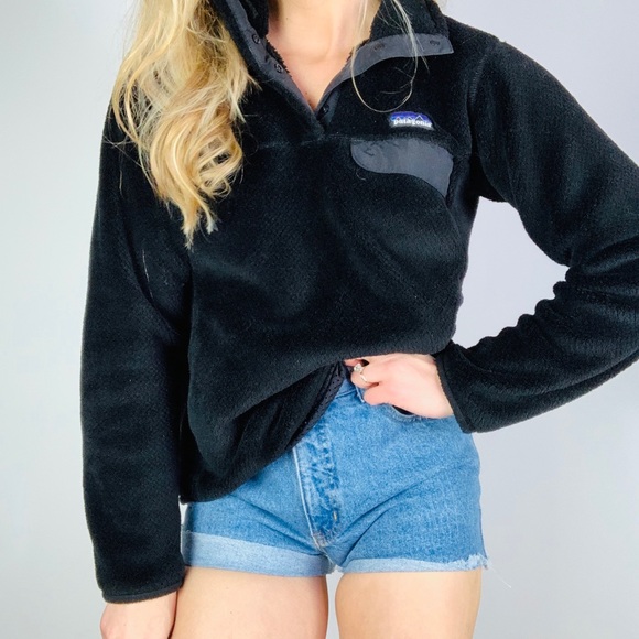 Patagonia Jackets & Blazers - Patagonia womens M black snap t fleece pullover